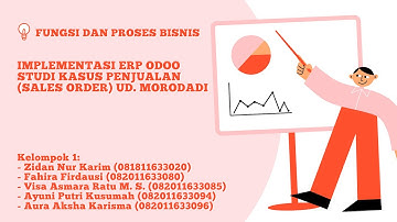 IMPLEMENTASI ERP ODOO STUDI KASUS PENJUALAN SALES ORDER UD  MORODADI