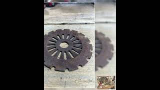 Vintage Industrial Salvage, , Metal Gear Sprocket, Farm Salvage. Trivet