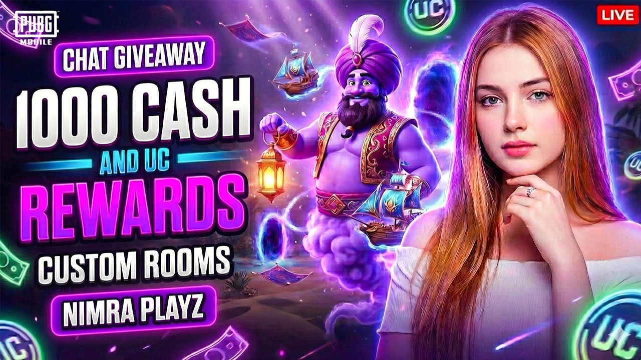 PUBG MOBILE LIVE CUSTOM ROOM UC & CASH REWARD ROOMS🧿🔥 |
