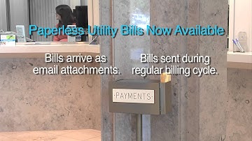Paperless Utility Bills Now Available