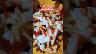 #shortvideo Homemade Loaded fries. #loadedfriesrecipe #loadedfries #kidsfood #happyfamily #cooking