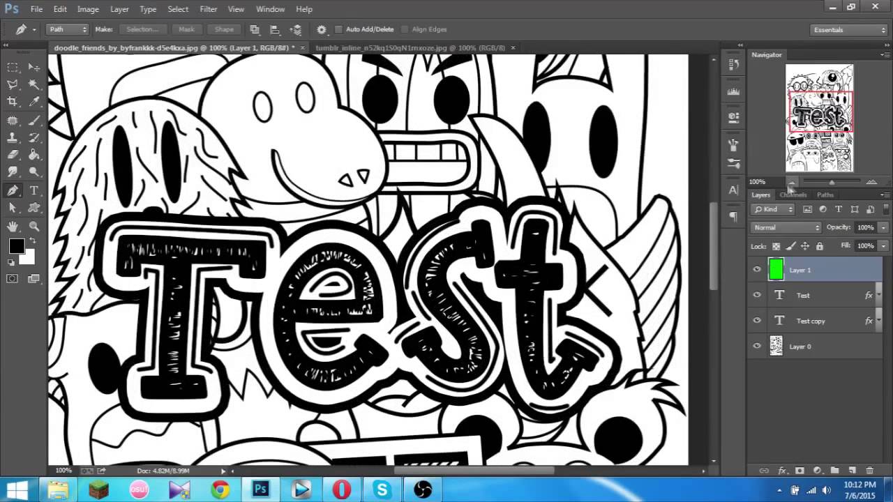 Cara Membuat Doodle Art Di PhotoShop YouTube