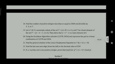 MTS1B01-BASIC LOGIC AND NUMBER THEORY || model question
