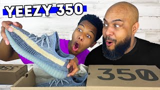 UNBOXING the YEEZY 350 ASH BLUE!