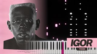 Tyler the Creator - IGOR THEME (Piano Tutorial/Synthesia)