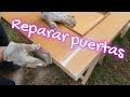 Como reparar una puerta de madera con masilla antes de pintar