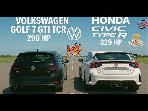 💰 $28K vs $46K Money 🔥 Golf 7 GTI TCR 290 HP vs Civic Type R FL5 329 HP – FWD Hot Hatch Drag War!