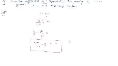 Formation of Differential Equation Whose General Solution is Given | 12 Maths Differential Equations
