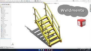 Ex 102 || chapter 5 || weldments in solidworks #weldments stairs #solidworks_tutorial