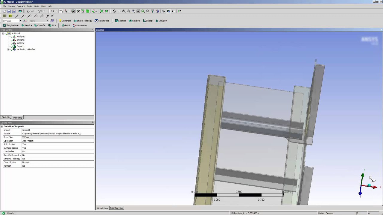 Midsurfacing in ANSYS DesignModeler