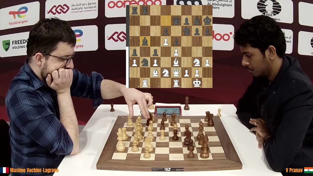Maxime Vachier-Lagrave (2745) vs V Pranav (2606) - FIDE World Blitz Championship 2025