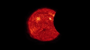 Solar eclipse from space (Feb 21, 2012)