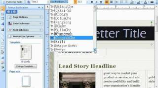 Publisher 2003 Tutorial Changing the Font Microsoft Training Lesson 4.1 Publisher 2003 Tutorial Autofitting Text Microsoft Training Lesson 4 11