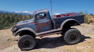 Power Wagon tackling lot 12 at Palmer Park.  #traxxas #rccar #colorado