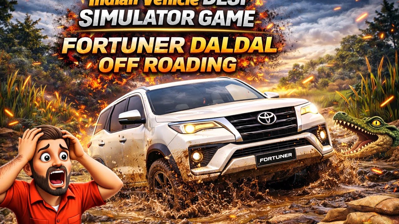 Fortuner 4x4 Daldal Mein Fas Gayi 😱 | Indian Vehicle Desi Simulator Offroading  #game #video 