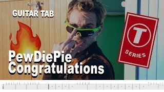 Congratulations guitar tutorial / guitar tabs (Pewdiepie)