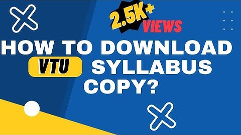 HOW TO DOWNLOAD VTU SYLLABUS COPY | download your syllabus copy now | UNIQUE GLOBAL NETWORK