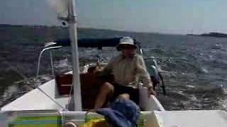 Sailing SeaPearl Tri at Cedar Key Small Boat Meet 2008