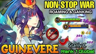 Midlaner Guinevere Lady Crane NONSTOP Roaming & Ganking - Top 1 Global Guinevere by Stanley C - MLBB