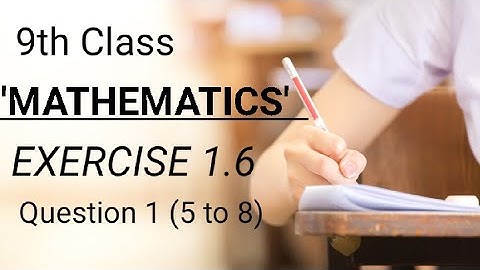 Class 9th Math Unit-1 Exercise 1.6 Question 1 (5 to 8)- 9th Math E.X 1.6 Inversion and Cramer