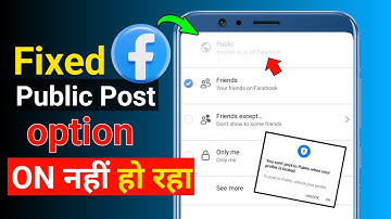How to public Facebook post | Facebook public option not showing | fix you can