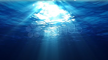 Underwater Scene With Sunrays Shining Through The Water