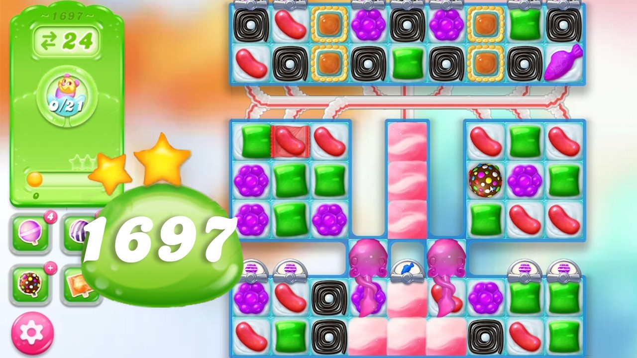 Candy Crush Jelly Saga Level 1697 || 2 Stars 🌟🌟 - YouTube