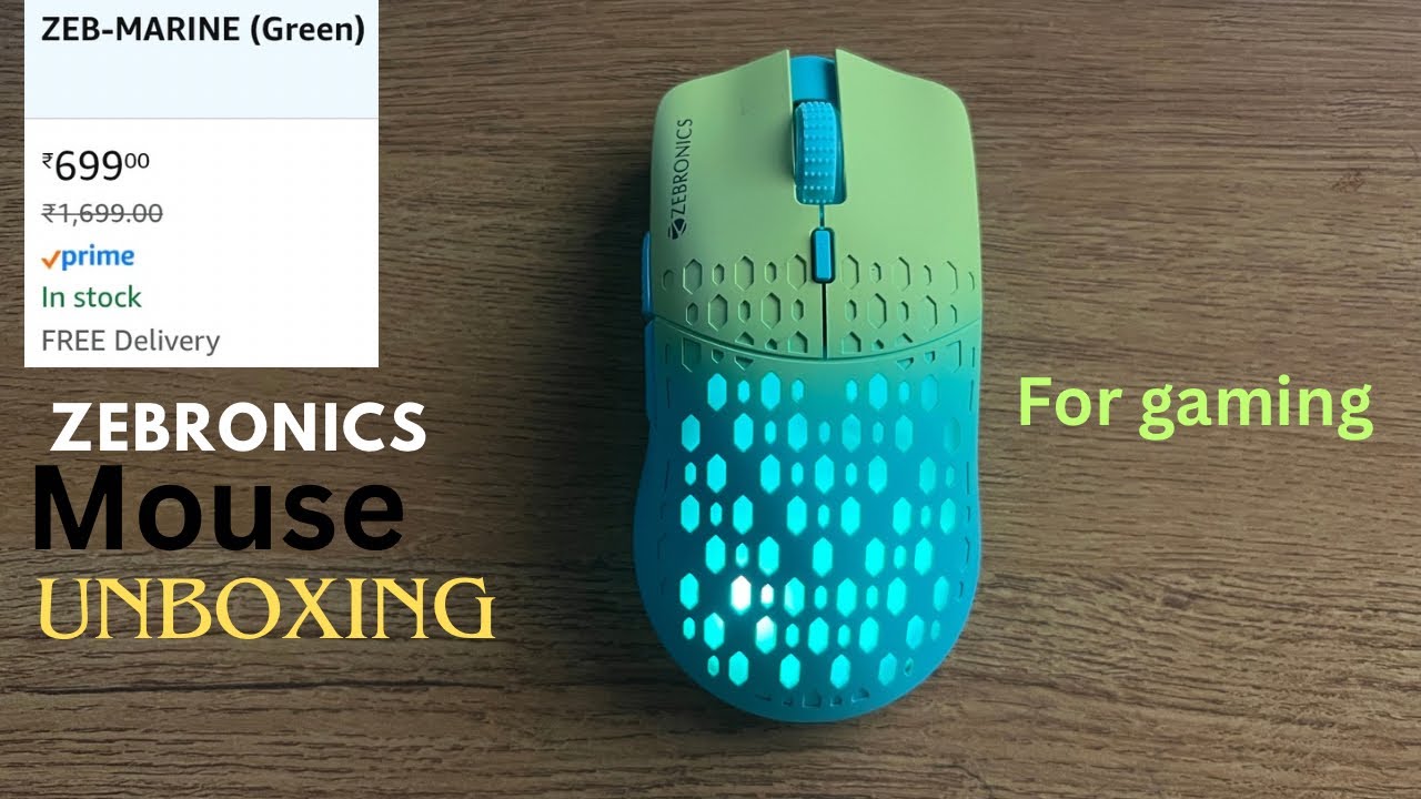 Zebronics mouse unboxing | MARINE premium wireless gaming mouse Quality ...