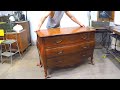 VINTAGE DRESSER MAKEOVER | Dresser Restoration | Painted Furniture |Thrift Store Furniture Flip| DIY