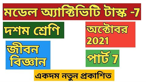 Class 10 Life science(জীবন বিজ্ঞান) Model Activity Task October part 7 @WBBSE