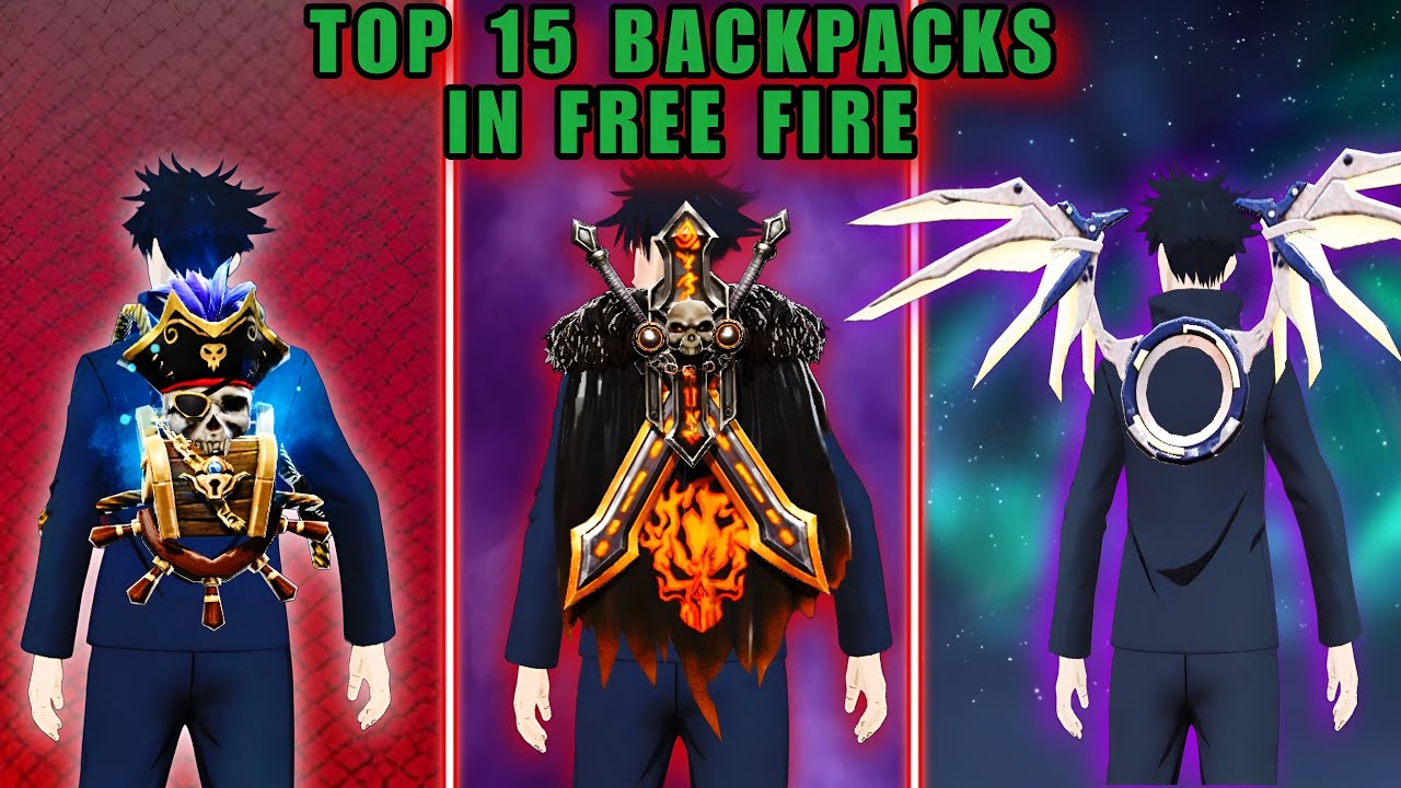 Top-15 Legendary Backpack Skin In free fire 🔥 | ￼A1 GAMING