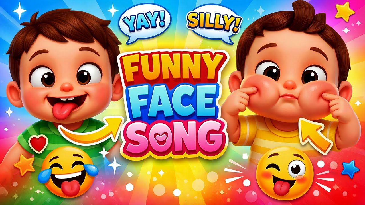 Funny Face Song 😄 | Silly Faces for Kids | Toddler Learning Cartoon | TinyJoy Kids