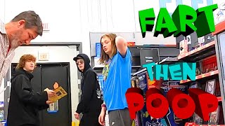 Farting Then Pooping On The Floor Fart Prank