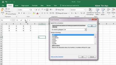 Học Excel cơ bản   #13   Làm quen với công thức và hàm trong Excel 2016