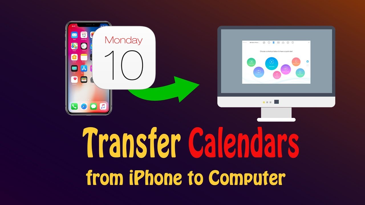 How to Transfer Calendars from iPhone to MAC/PC YouTube