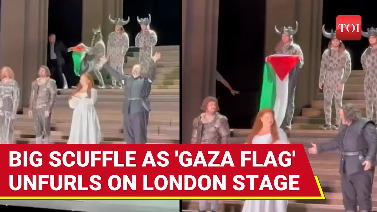 'Gaza Flag' Flies At Royal Opera House Stage In London; And Then Scuffle Breaks Out...