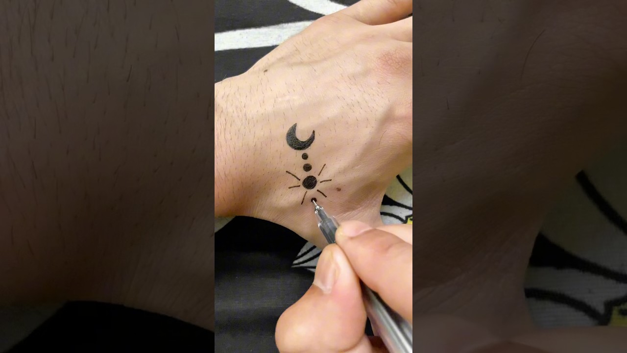 mini tattoo design & tribal tattoo with pen tattoo 