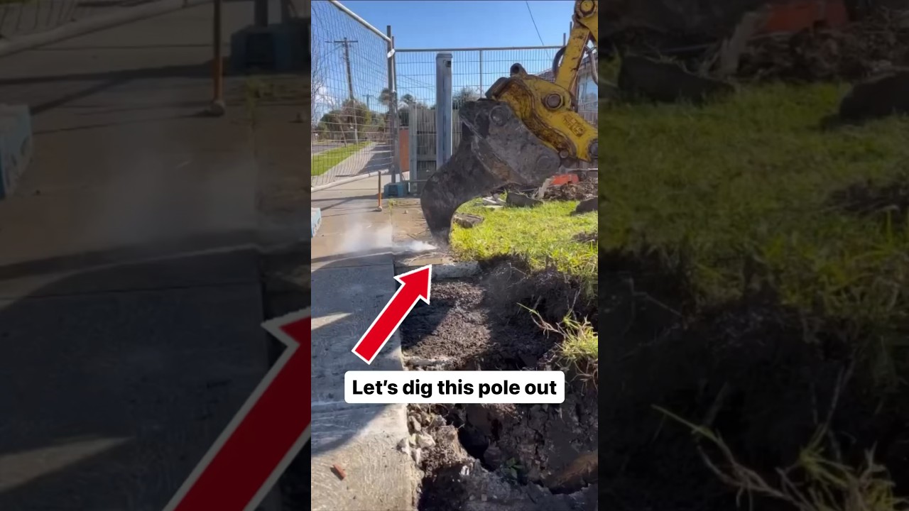 Digging the Hole Out in the Home Demolition Site 