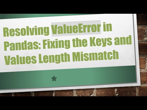 Resolving ValueError in