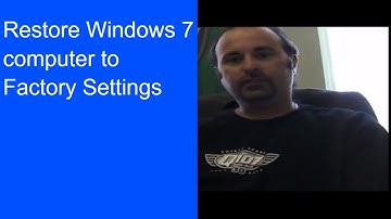 Restore computer to factory settings