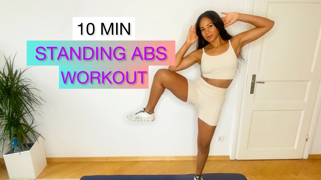 10 MIN // STANDING ABS WORKOUT// no equipment and breaks // new ...
