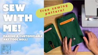 CUSTOM ART TOOL ROLL ✨ SEW WITH ME TUTORIAL
