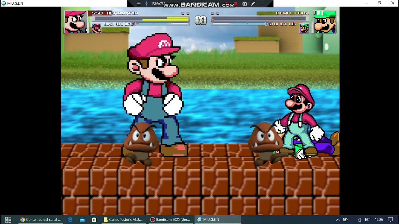 Carlos Pastor`s MUGEN: Team Hero Mario VS Team Hero Luigi