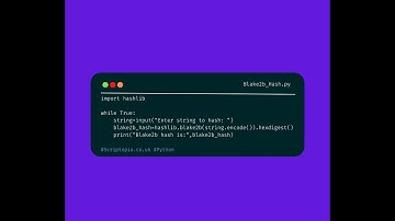 Python hashlib - BLAKE2b hash generator