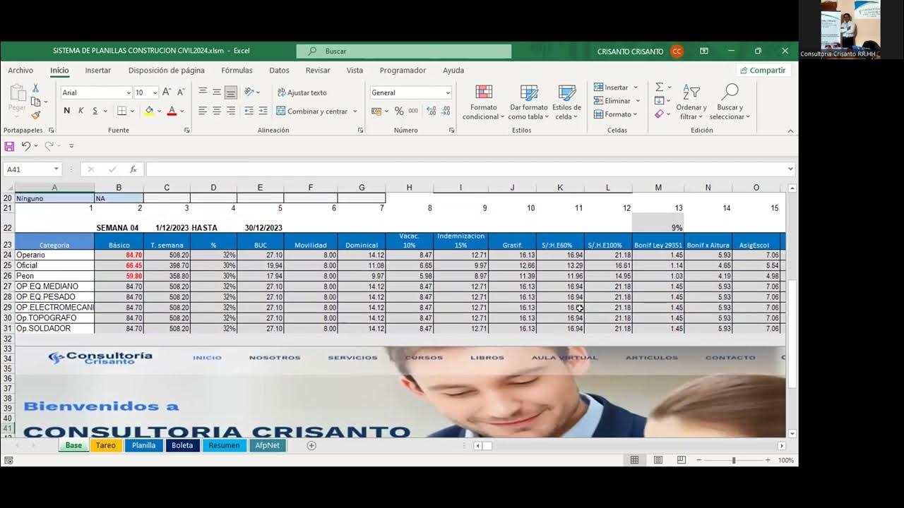 SISTEMA DE PLANILLAS CONSTRUCCION CIVIL 2024 YouTube