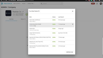 Setup your MLS data feed (Brokers & Admins)
