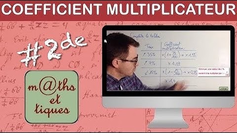 Calculer un coefficient multiplicateur (taux d