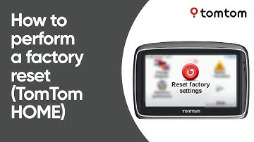 How to perform a factory reset on a device that connects to TomTom HOME
