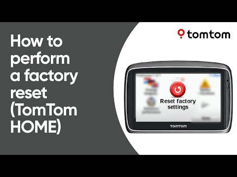 How to perform a factory reset on a device that connects to TomTom HOME