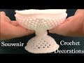 Como hacer copa a Crochet de flores tejidas recuerdos souvenir Decoraciones Tejido tallermanualperu